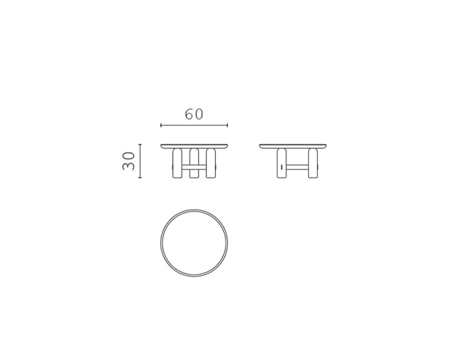 Круглый мраморный журнальный столик CPRN HOMOOD Shapes 2025 ARCH-00142802 - Вид №2