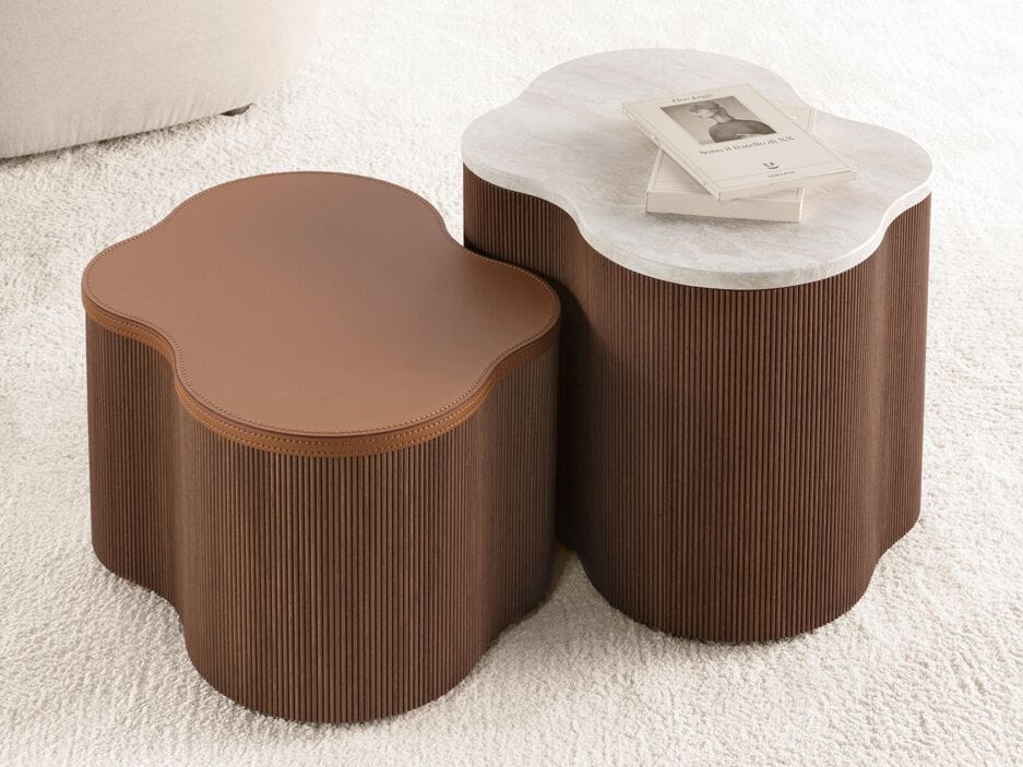 Низкий журнальный столик с кожаным или мраморным верхом Vibieffe Quite luxury ARCH-00147905 - Вид №7