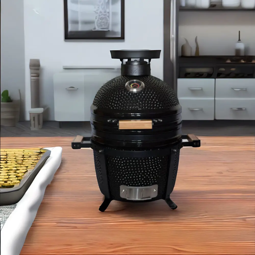 Гриль Kamado Bono Minimo 15" ø40 h64 см керамика черный STLM-2152691 - Вид №2