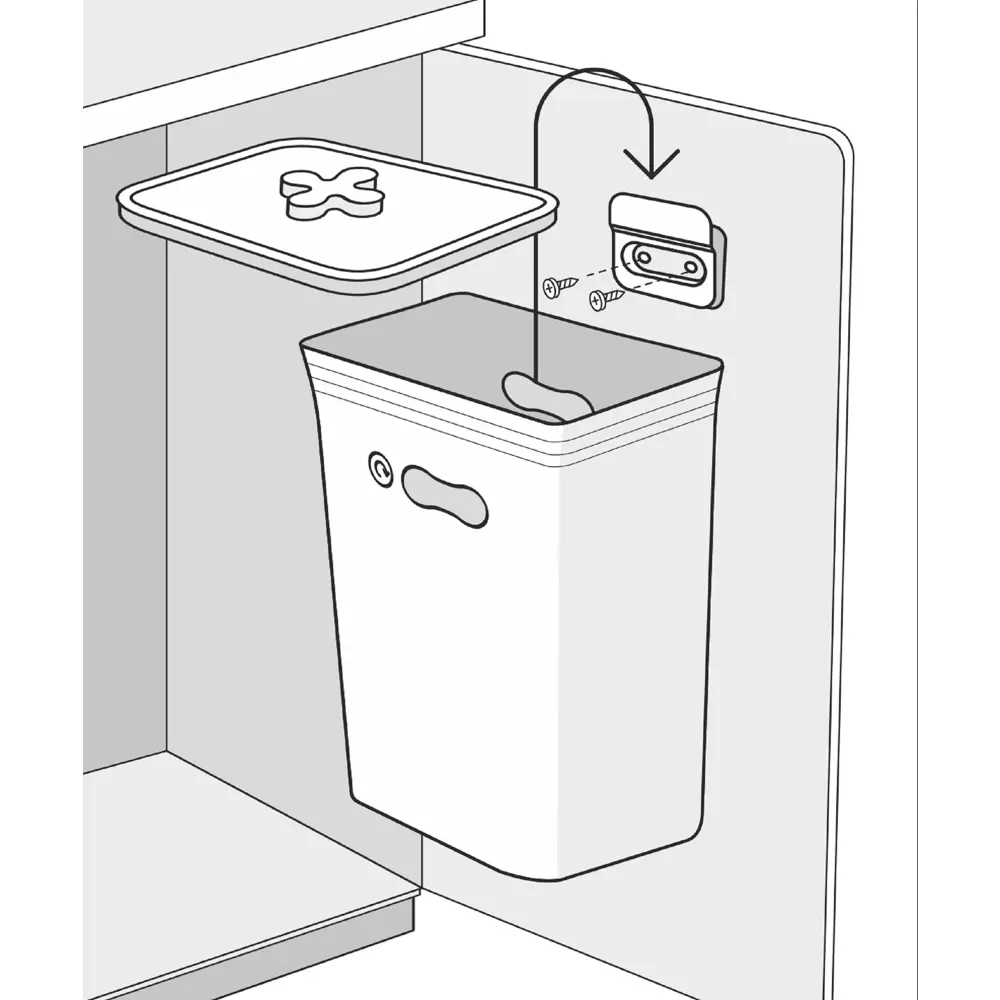 Контейнер для мусора Stockholm 24.5x24.5x33.3 см 15 л пластик цвет серый PLAST TEAM STLM-2050855 - Вид №8