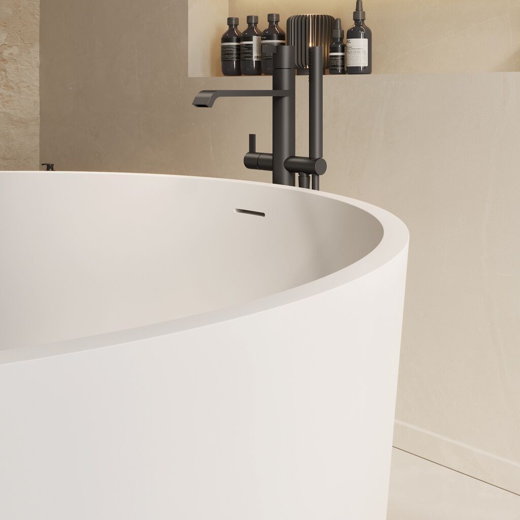 Круглая ванна в центре комнаты в Mineral Stone® RILUXA Осака ARCH-00144348 - Вид №3