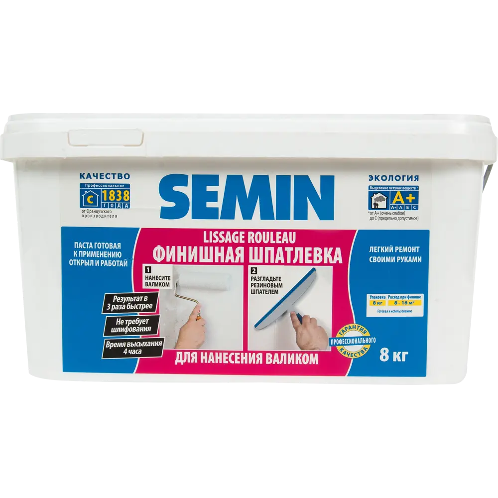 Шпаклёвка для нанесения валиком Semin 8 кг STLM-2138580