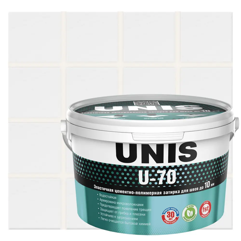 Затирка цементно-полимерная U-70 цвет слоновая кость 2 кг Unis STLM-2007505