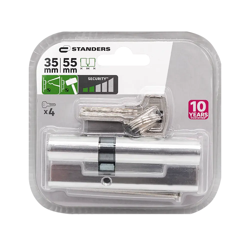 Цилиндр дверной Standers TTAL1-3555CR с хромированным покрытием 82625279 STLM-0032168 - Вид №2