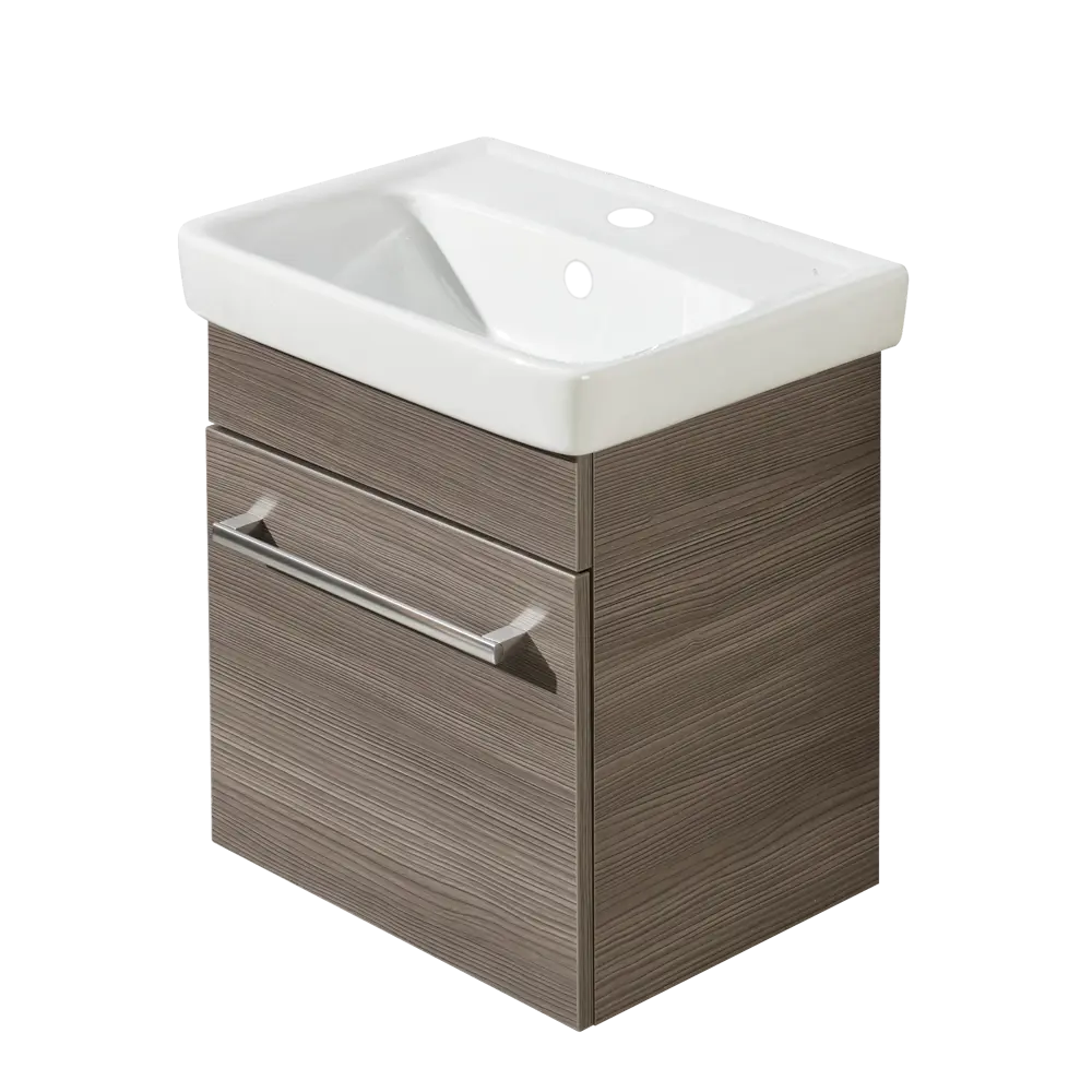 Тумба под раковину подвесная Aquaton Поль 45 см цвет лиственница STLM-2113473 - Вид №1