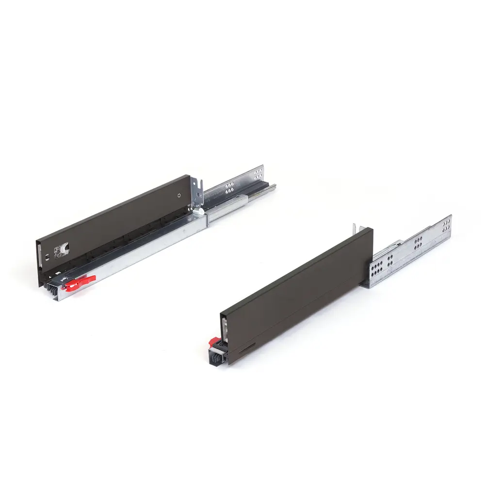 Комплект роликовых направляющих Flowbox h58 450 мм, сталь, цвет мокко 85441344 STLM-2111553 Santreyd 
