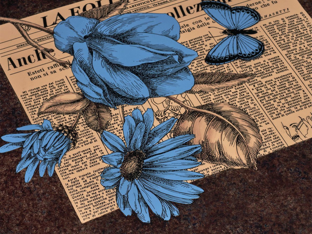 Деревянный прямоугольный стол Fornasetti OGGETTI SPARSI ARCH-00118608 - Вид №5