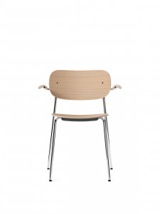 1176019 MENU Обеденный стул, с подлокотником, хром Дуб натуральный