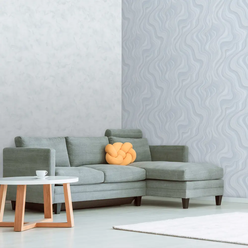 Обои флизелиновые Euro Decor Kawa серые 1.06 м ED7199-11 86750034 STLM-2079241 - Вид №3