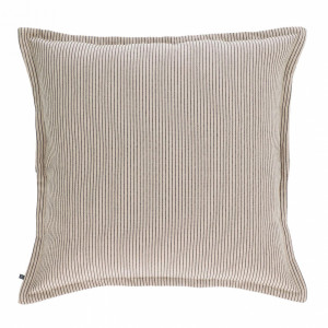 101892 Чехол для подушки хлопок в коричнево-белую полоску 60 x 60 cm La Forma Aleria