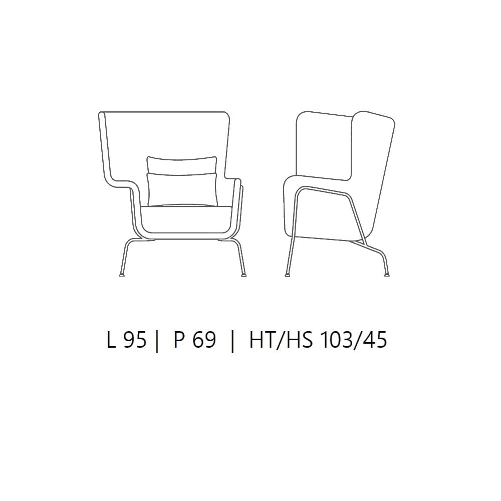 Кресло с высокой спинкой для контракта Quinti Sedute ARCH-00093224 - Вид №2