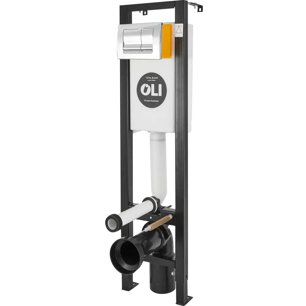 Инсталляция Oli Quadra Black 30 см для подвесного унитаза с кнопкой цвет хром 84505958 STLM-2169691  - Вид №8