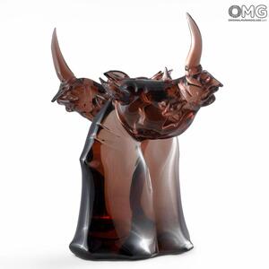143 ORIGINALMURANOGLASS Скульптура Двойной Носорог - автор Alessandro Barbaro - муранское стекло OMG 25 см