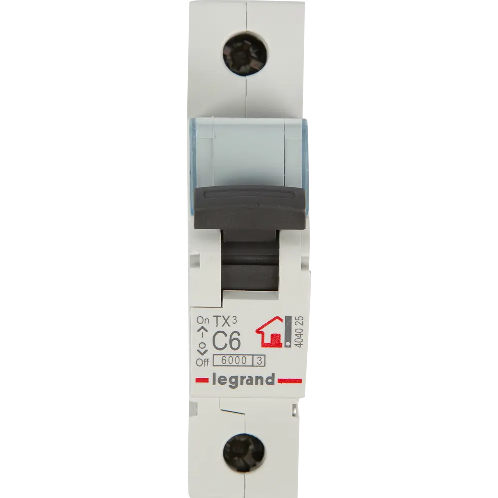 Автоматический выключатель Legrand TX3 1P C6 А 6 кА STLM-2055133 - Вид №1