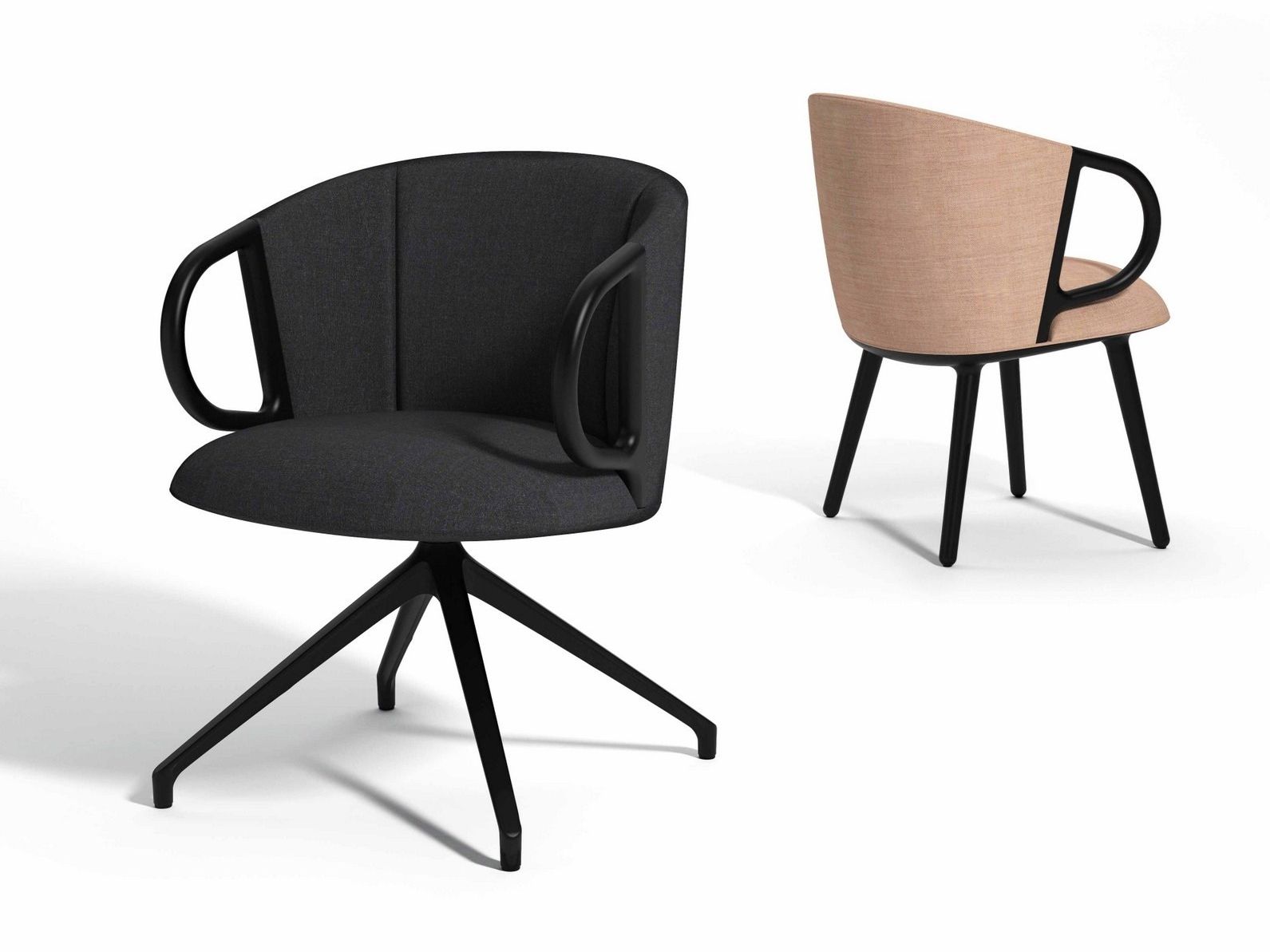 Тканевое кресло с подлокотниками и деревянной рамой GABER Cucaracha ARCH-00108583 - Вид №4