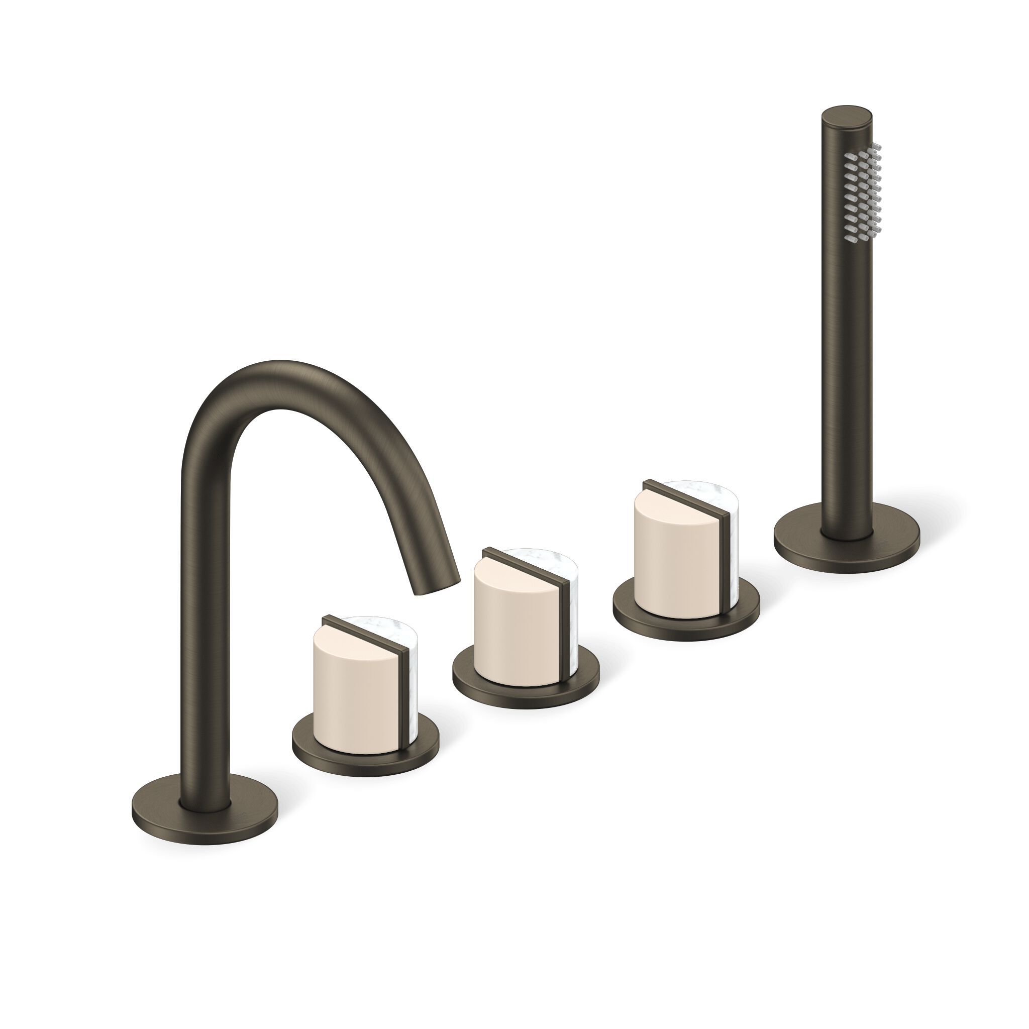 Набор для ванной с 5 отверстиями и ручным душем Varied Forms Macaron ARCH-00002172 - Вид №2