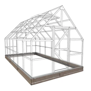 Фундамент оцинкованный для теплицы Ласар Челси 3x8 м грунтованный