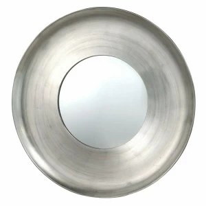 Зеркало серебряное круглое большое в широкой раме Gabre от RVAstley RVASTLEY ДИЗАЙНЕРСКИЕ 062535 Серебро