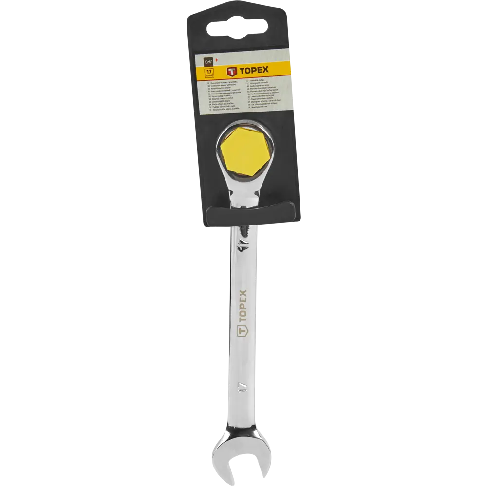 Ключ комбинированный с трещоткой CR-V 17 мм TOPEX STLM-2046081 - Вид №3