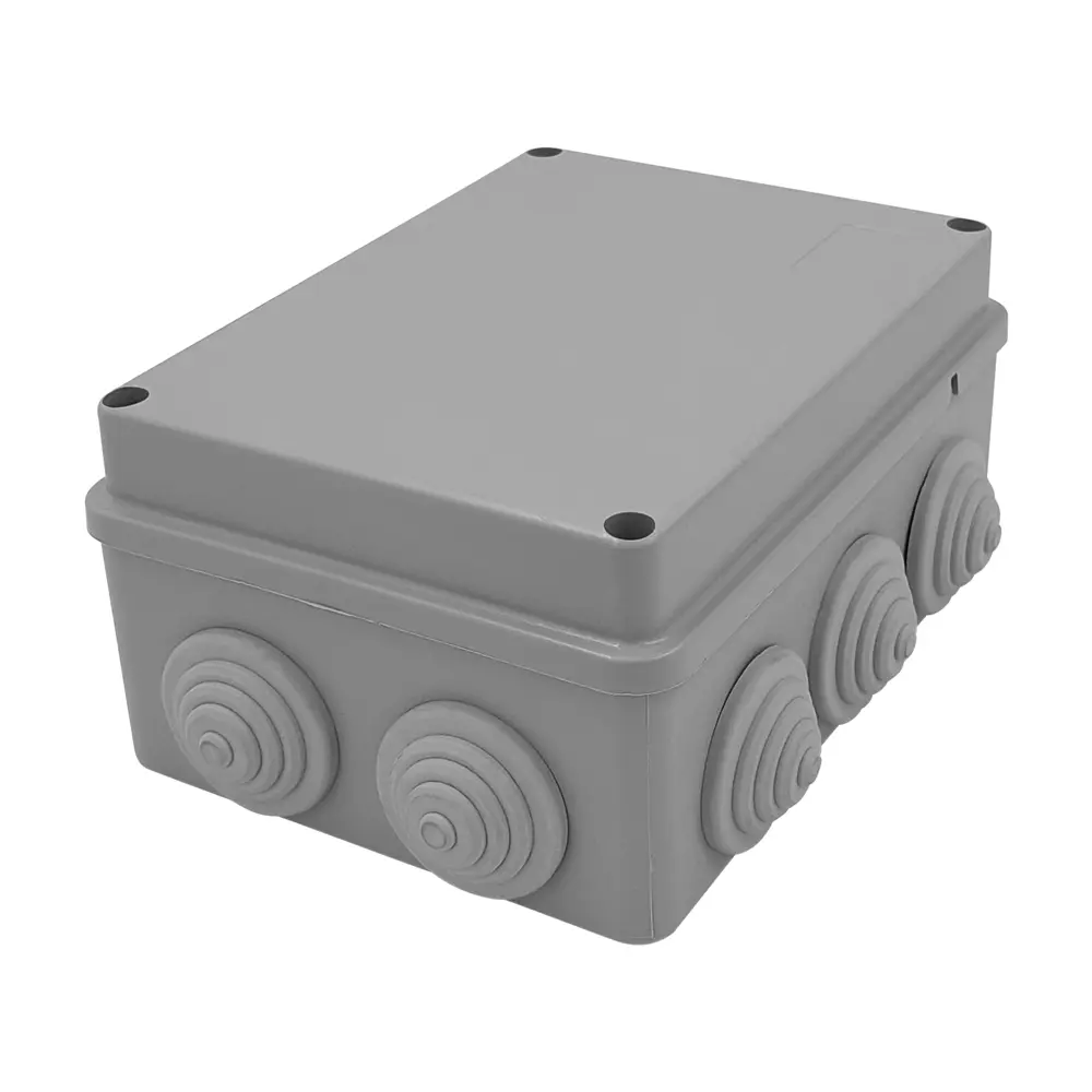 Распределительная коробка открытая LEXMAN D 150x110x70 мм 10 вводов IP55 цвет серый STLM-2211194