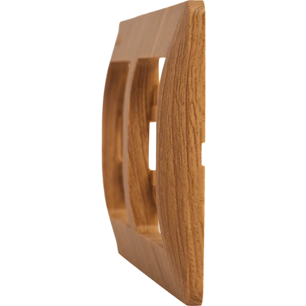 Рамка для розеток и выключателей Systeme Electric Glossa 2 поста двойная цвет дуб STLM-2130762 - Вид №2