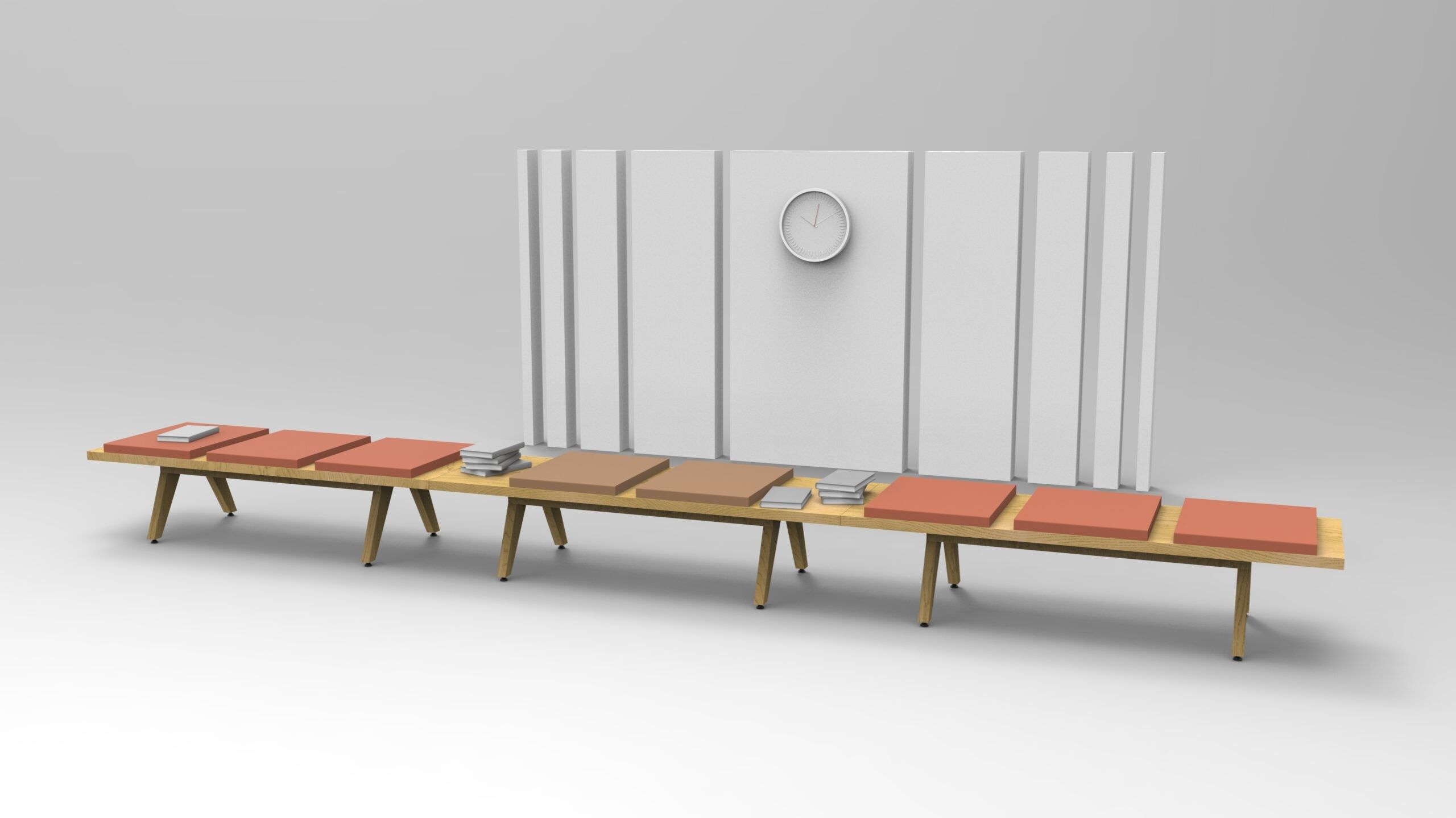 Модульная деревянная скамья и QM Foam без спинки Quinze & Milan Airbench ARCH-00004252 - Вид №3