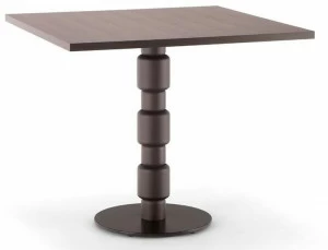 Tirolo Квадратный стол из массива дерева и металла Berlino 080 h75