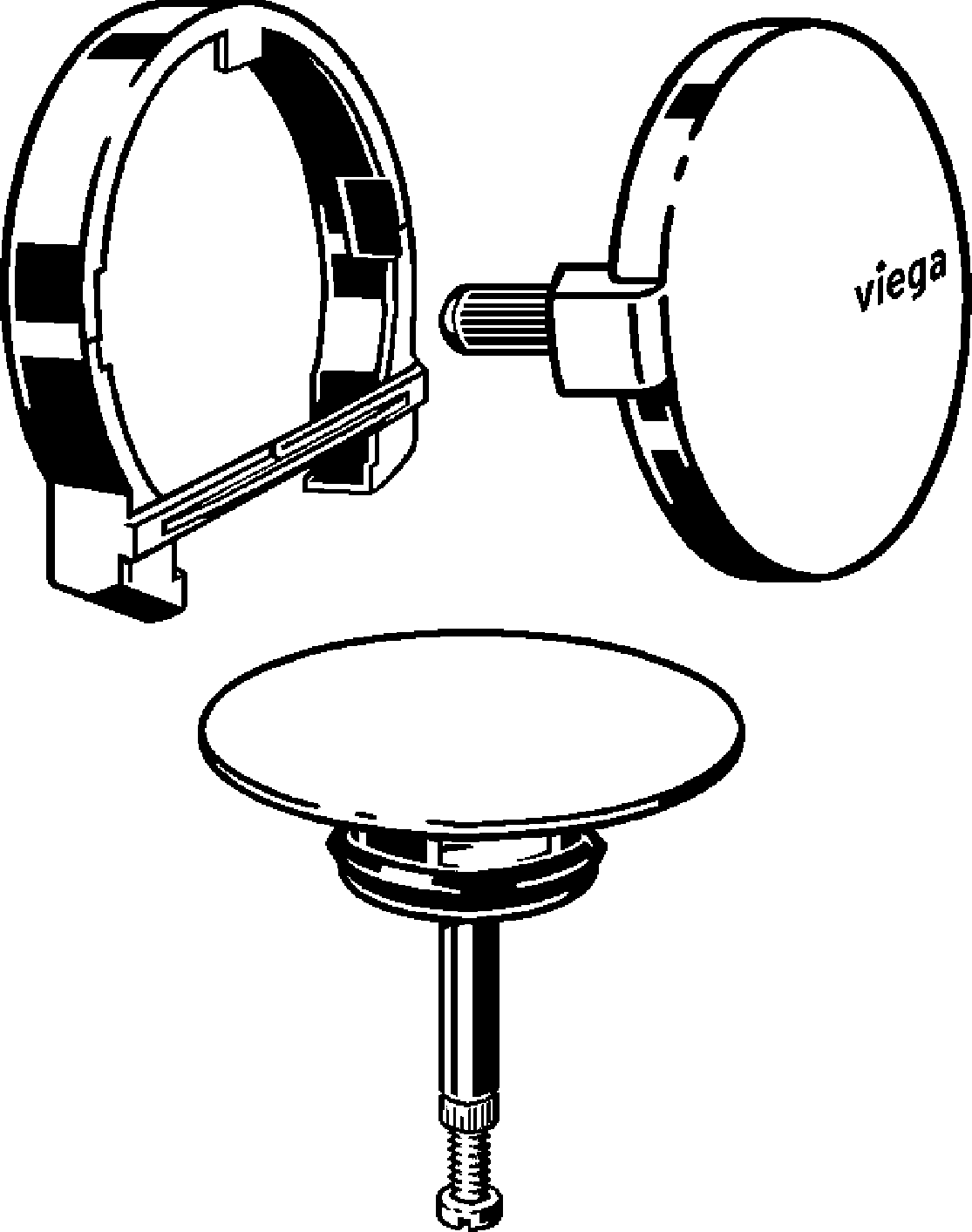 Канализационная арматура  Сифоны для ванн и душевых поддонов  Multiplex Trio VIEGA 725 815 Модель 6161.01 Santreyd  - Вид №1