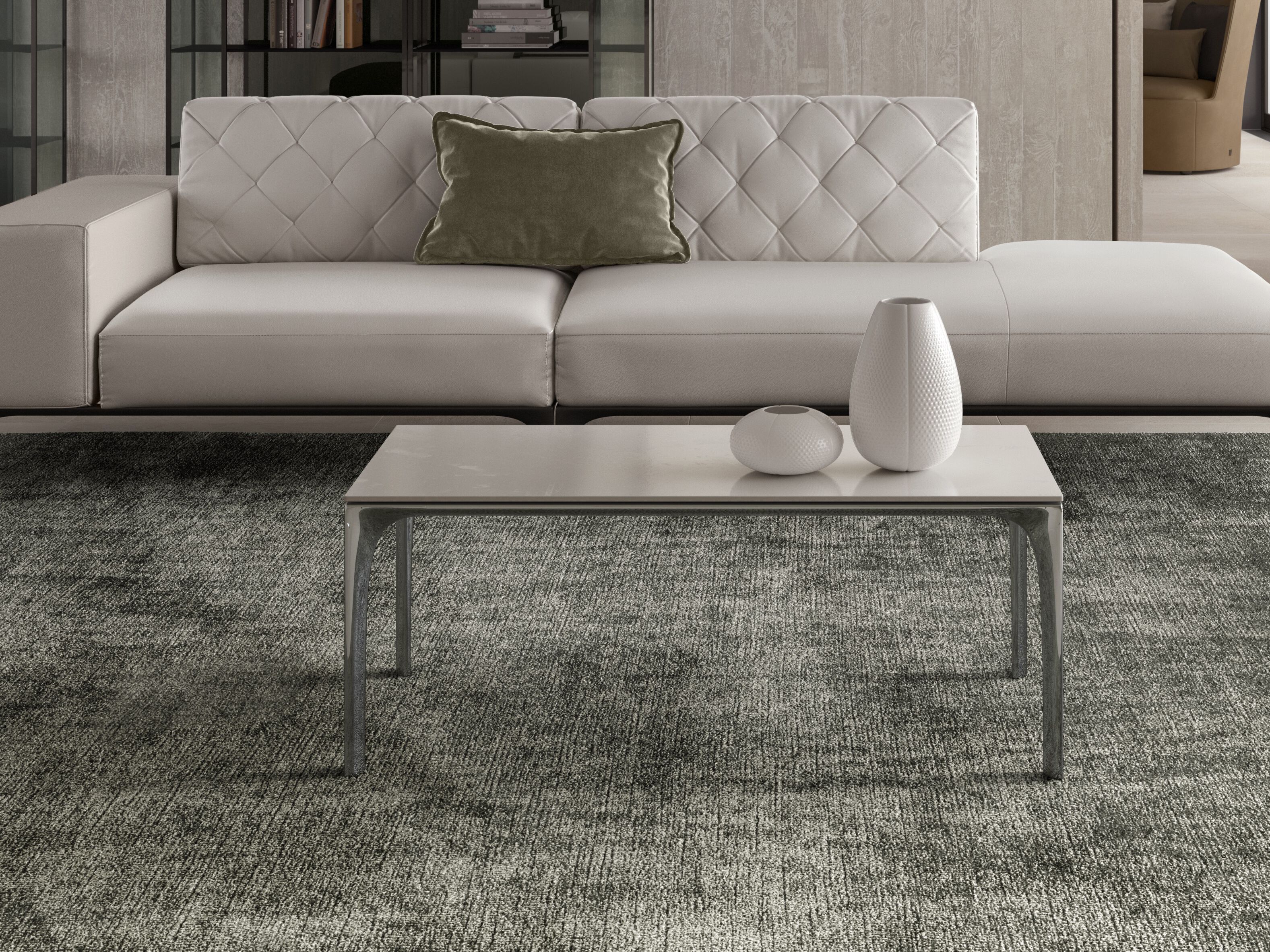 Прямоугольный журнальный столик с мраморной столешницей Natuzzi Italia Skyline ARCH-00104354 - Вид №3