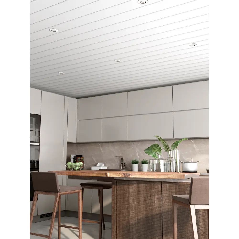 Комплект реечного потолка MONLID 1.6x1 м цвет жемчужно-белый Нет STLM-2170740 - Вид №1