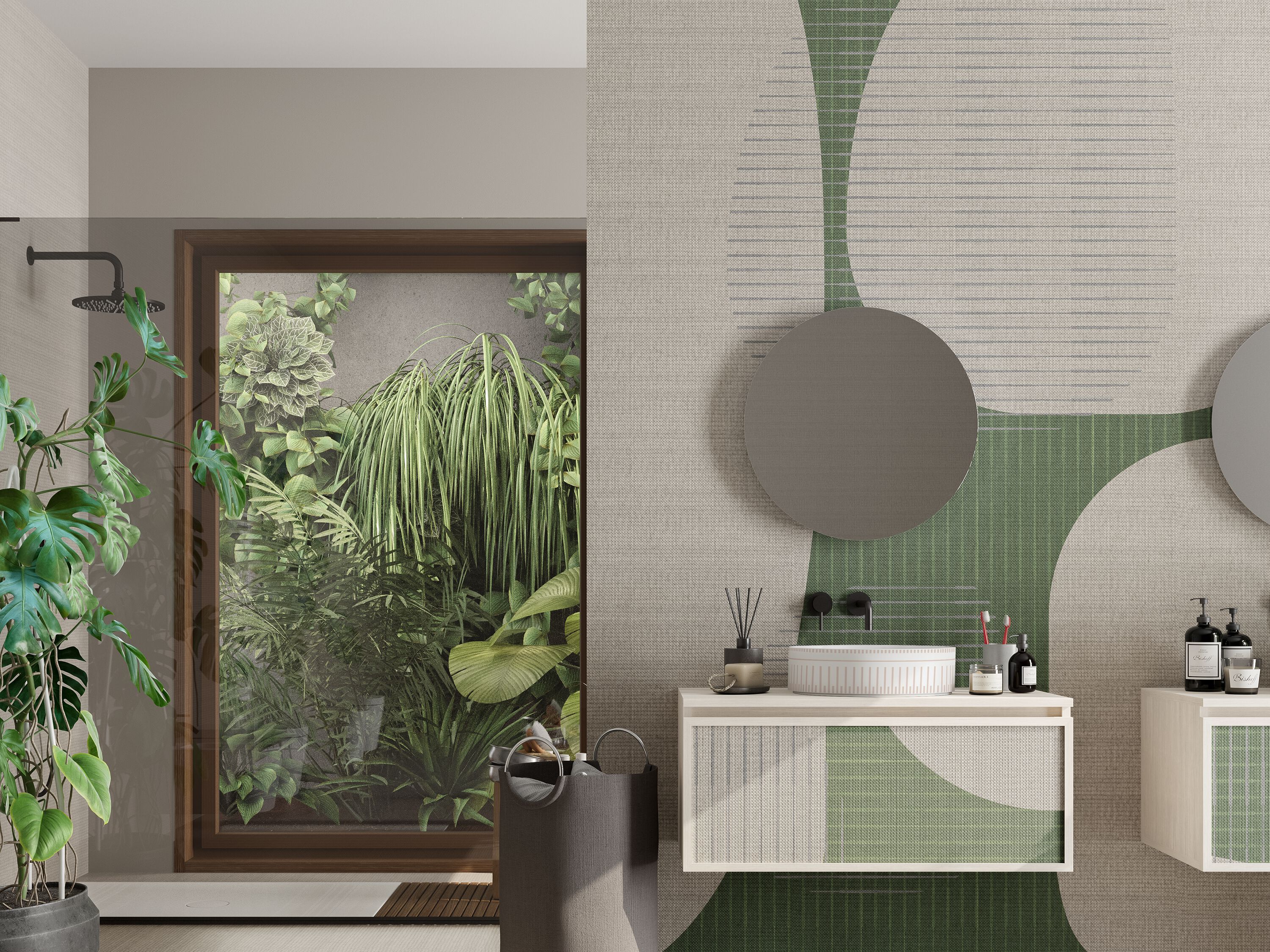 Геометрические обои Inkiostro Bianco PEBBLE ARCH-00048526