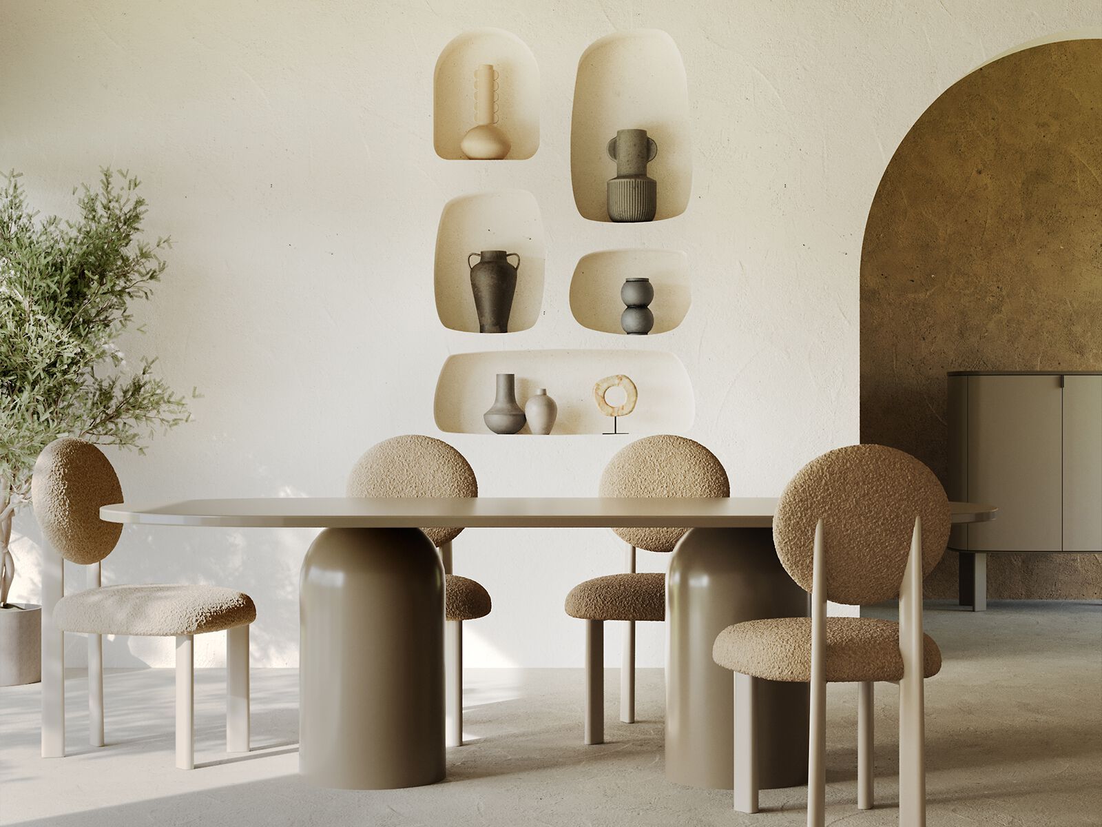 Мягкий стул из ткани ANA ROQUE INTERIORS ARCH-00144184 - Вид №1