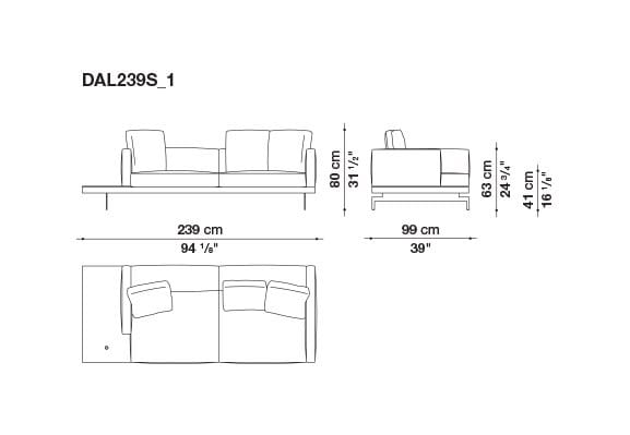 3-местный тканевый диван с полуостровом B&B Italia док ARCH-00061121 - Вид №174