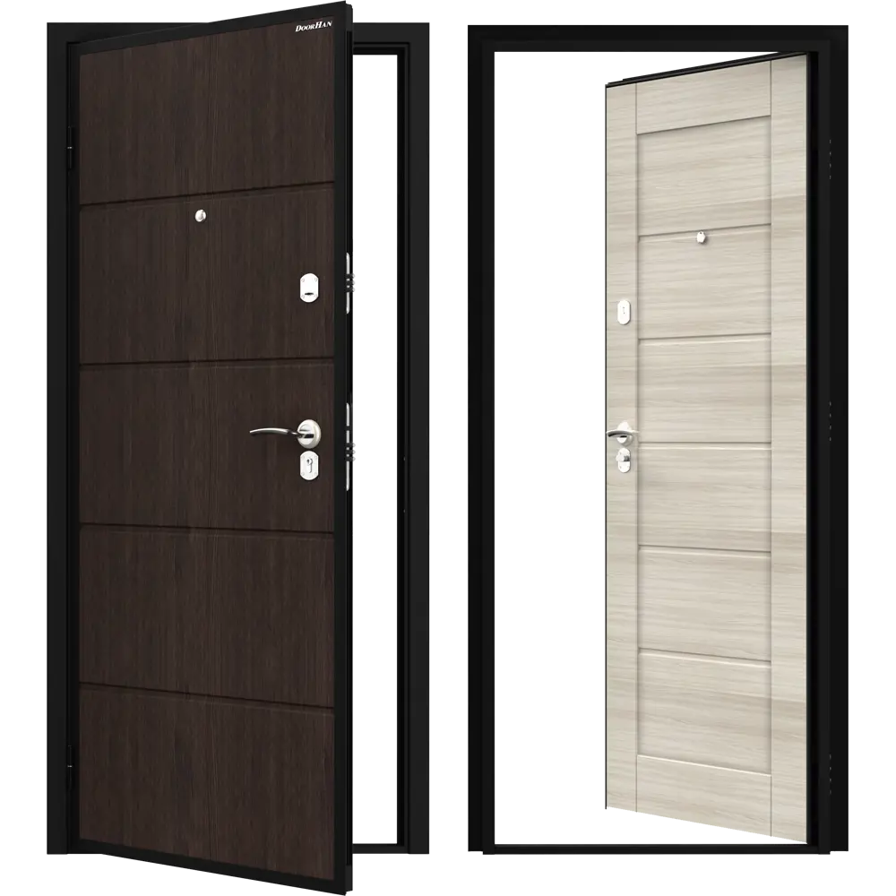 Дверь входная металлическая Оптим 98x205 см левая дуб седой DOORHAN STLM-2159874 - Вид №1