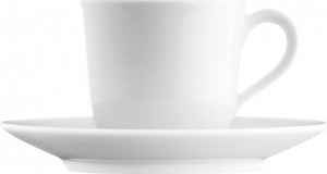 10642878 Furstenberg Чашка для эспрессо с блюдцем Furstenberg "Вагенфельд" 100мл (белая) Фарфор