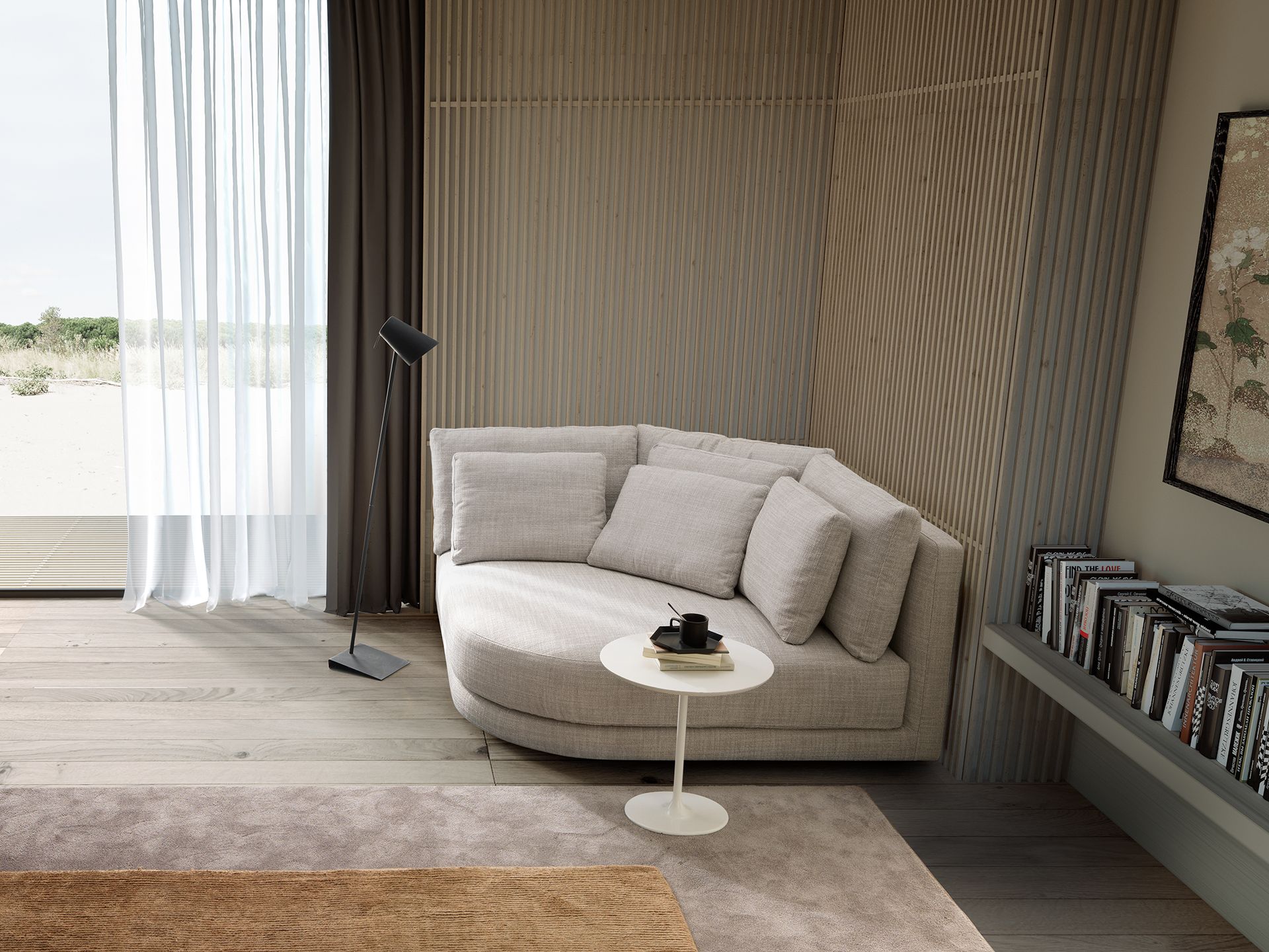 Секционный угловой диван из ткани VALENTINI Александр ARCH-00134967 - Вид №11