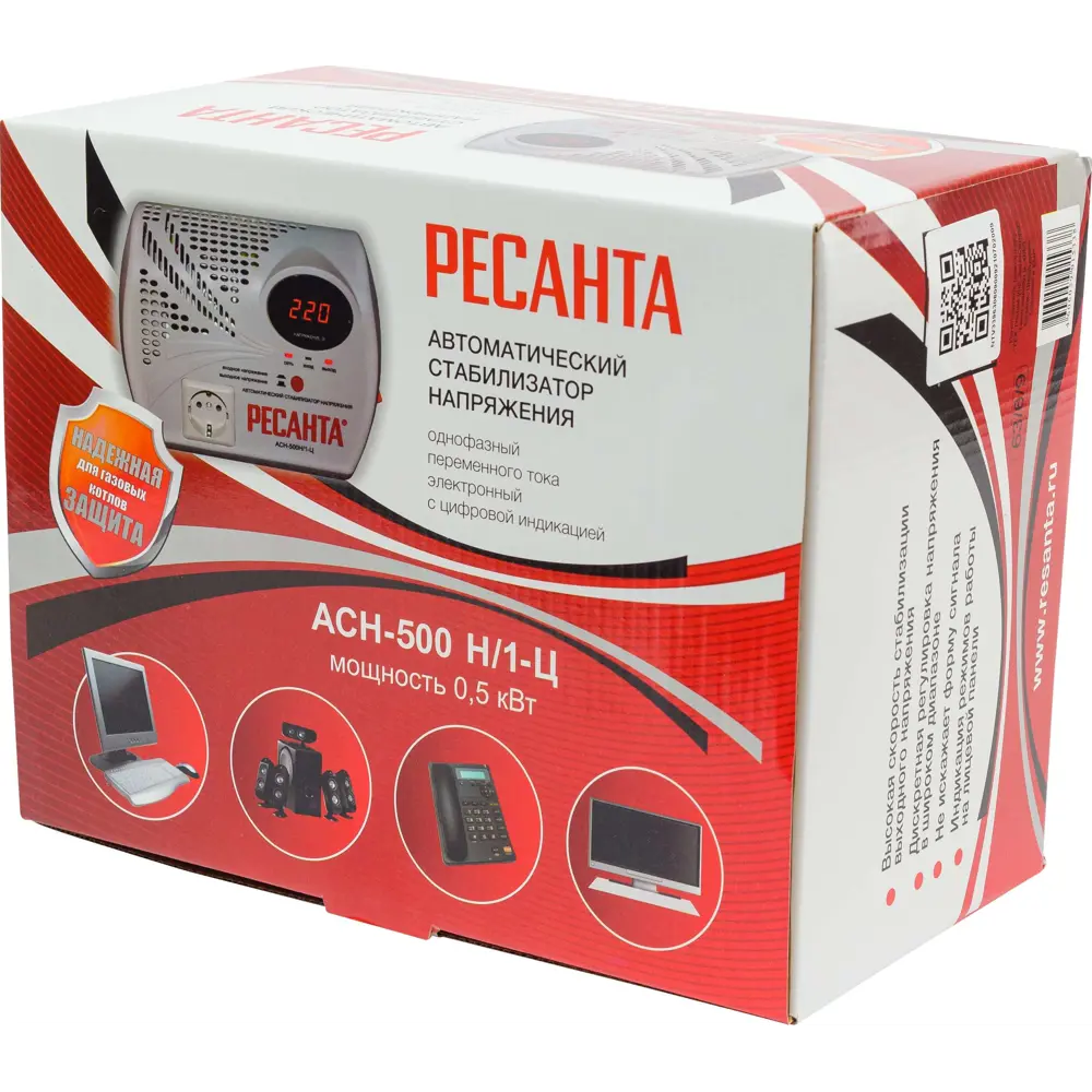Стабилизатор напряжения Ресанта АСН- 500Н1/1-Ц 0.5 кВт STLM-2000058 - Вид №9