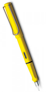 396418 Ручка перьевая "018 Safari" EF, 0,3 мм, желтая Lamy