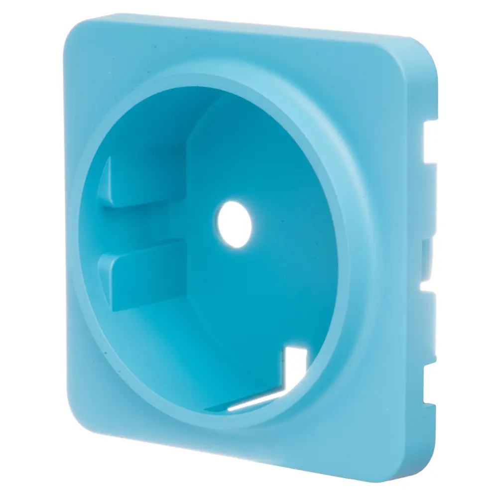 Накладка для розетки с заземлением Lexman Cosy, цвет бирюзовый STLM-2126217 - Вид №1