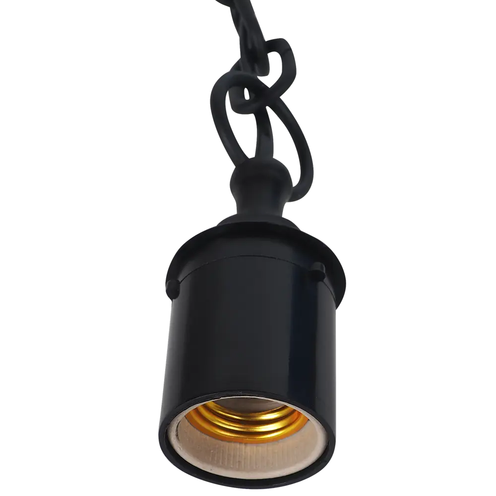 Светильник уличный подвесной 1xE27x60 Вт пластик цвет чёрный ITALMAC STLM-2021749 - Вид №3