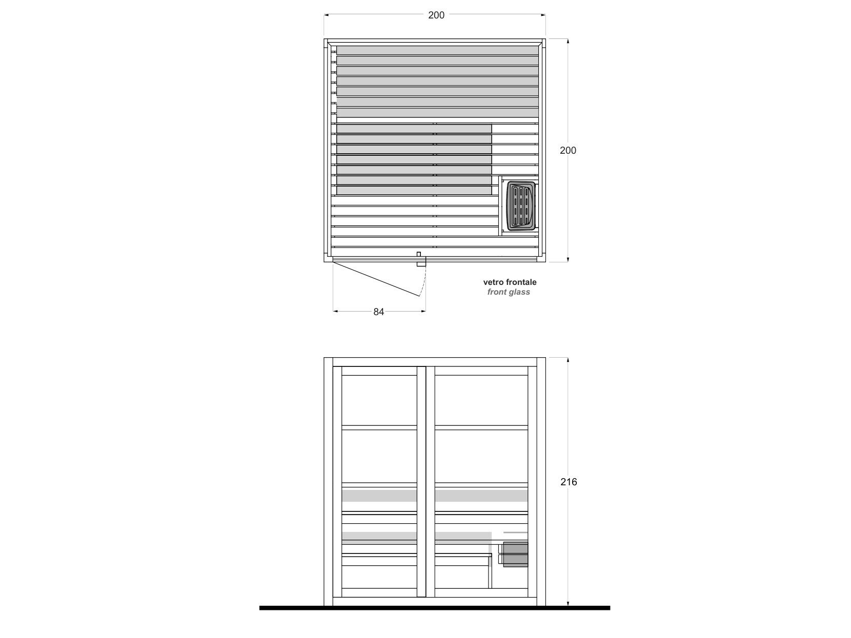 Сауна из дерева и стекла Gruppo Treesse AURA ARCH-00033507 - Вид №18