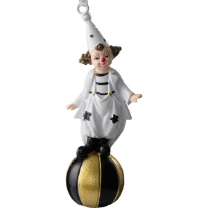 Елочная игрушка "Клоун на шаре" 2x8x3 см мультикомпонентный материал мультиколор ERICHKRAUSE DECOR