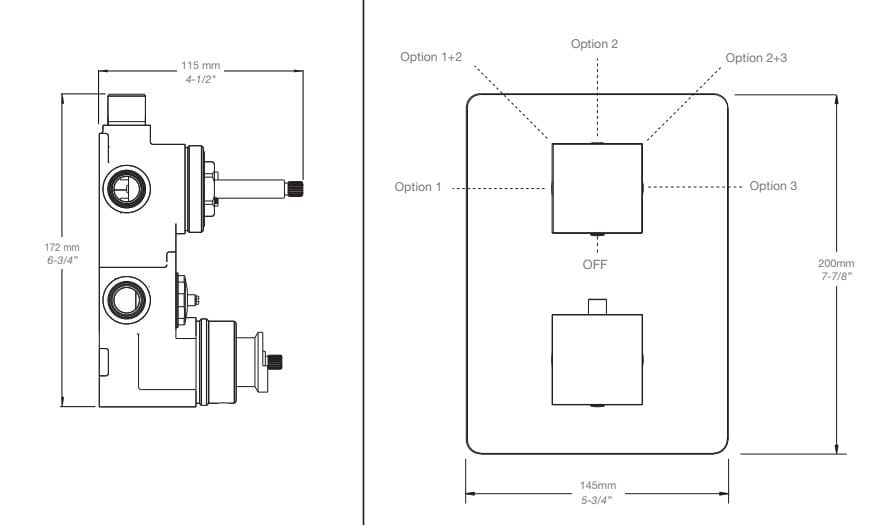 Термостатический набор для душа с душем BARIL Rec B05 ARCH-00139570 - Вид №1