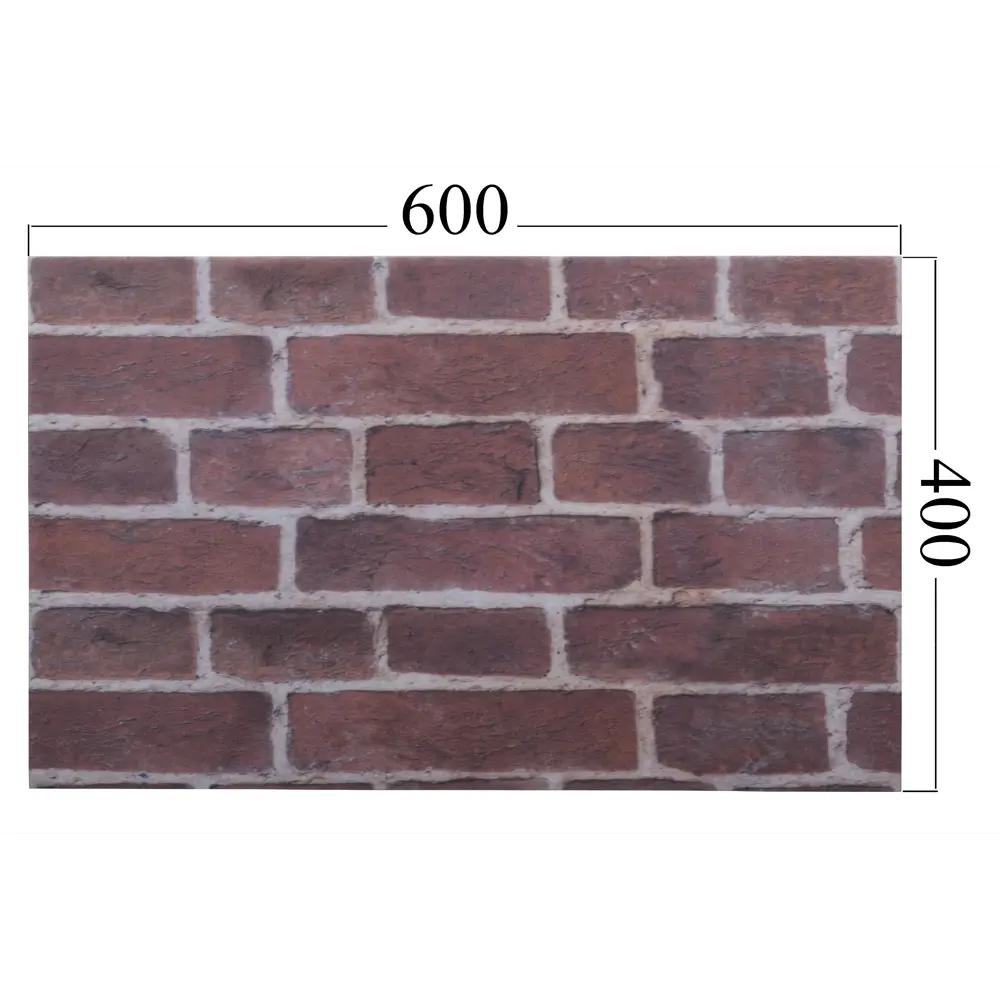 Панель полиэстеровая 9мм 600х400 мм цвет красный кирпич РСП STLM-2032071 - Вид №6