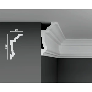 Плинтус потолочный Decostar PolyStyle SG-100/50 полистирол, белый, 2000x100x50 мм