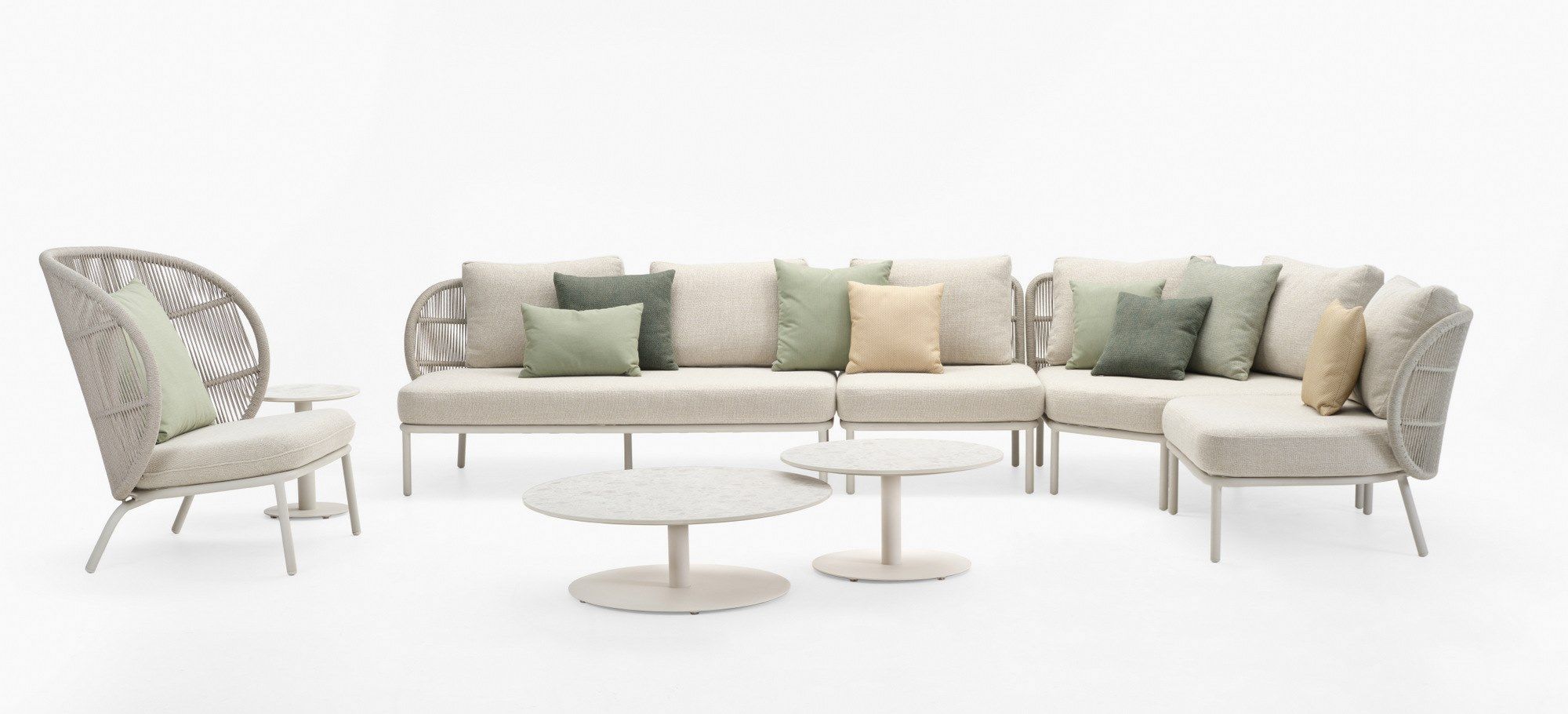 Тканевый угловой модульный садовый диван Vincent sheppard Кодо ARCH-00001263 - Вид №1