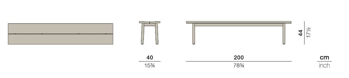 Садовая скамейка из тикового дерева DEDON TIBBO ARCH-00129135 - Вид №4