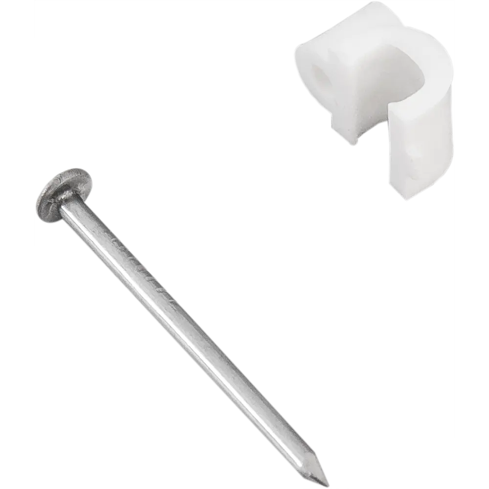 Скоба для электрокабеля круглая 4x9 мм, 50 шт НЕВСКИЙ КРЕПЕЖ STLM-2193980 - Вид №1