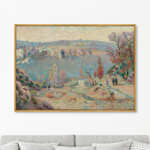 90603426 Репродукция картины на холсте "Valley of the sedelle at pont charraud white frost. 1903г" 75x105 см STLM-0302379 КАРТИНЫ В КВАРТИРУ