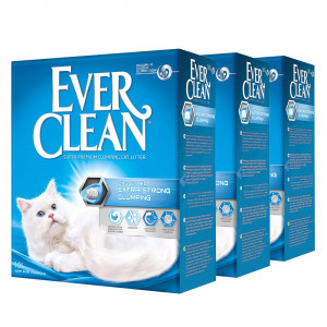 ПР0032236*3 Наполнитель для кошачьего туалета Unscented Extra Strong Clumping без ароматизатора 10л (упаковка - 3 шт) EVER CLEAN